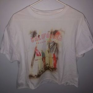 Grayson Threads. Size XL. White crop top with design